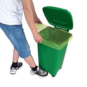 los trazadores de líneas de la papelera reciclaron bolsos de basura