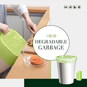 eco biodegradable abonable del estiércol vegetal 5liter de los pequeños trazadores de líneas de la poder del galón de los bolsos de basura de la basura mini