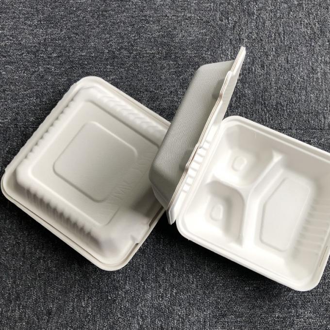Servicio de mesa abonable biodegradable de la fibra de planta de la caña de azúcar
