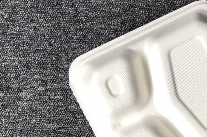 Servicio de mesa abonable biodegradable de la fibra de planta de la caña de azúcar