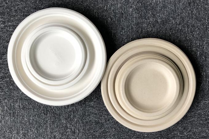 Servicio de mesa abonable biodegradable de la fibra de planta de la caña de azúcar