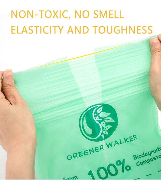 Venta al por mayor que fabrica bolsos de basura plásticos abonablees biodegradables de la materia prima del compartimiento de basura de la cocina del hospital del 100% bio