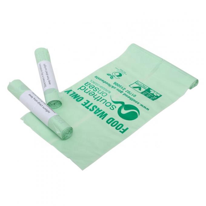 Bolso plástico biodegradable lleno modificado para requisitos particulares moda de la basura de la basura para la cocina