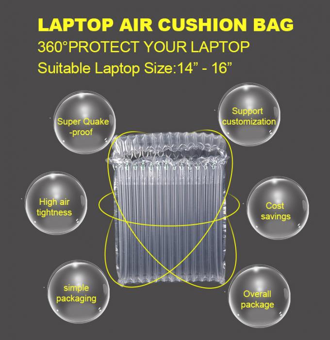 Bolso de burbuja inflable del paquete del abrigo del paquete protector del bolso de la columna del aire para el airbag material de empaquetado del amortiguador del ordenador portátil para el embalaje