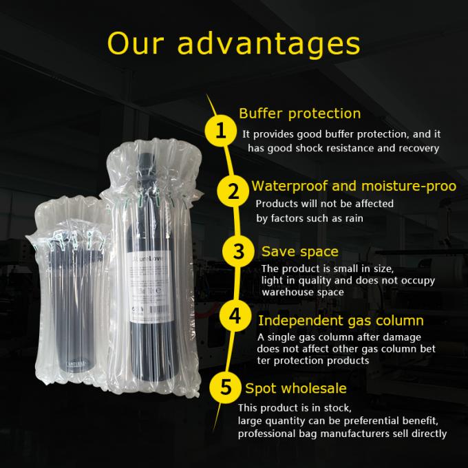 El bolso de burbuja inflable del paquete del abrigo del paquete protector para la columna del ordenador portátil amortigua el airbag material de empaquetado para el embalaje