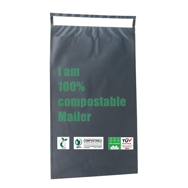 la maicena impresa de encargo hizo eco abonable biodegradable bolsos de envío plásticos