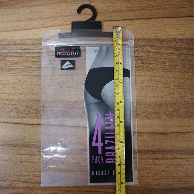 bolsos de empaquetado transparentes materiales del HDPE biodegradable barato k del precio de la fábrica de China para la ropa con la suspensión