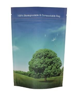la aduana amistosa del eco imprimió bolsos inferiores del paquete del café del bloque de los bolsos del filamento del pla de alimentos del 100% que hacían compras del bolso biodegradable del envasado
