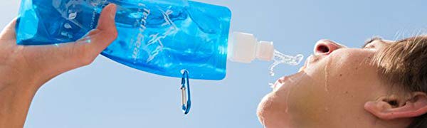 ¡La mejor botella de agua plegable BPA libre (10-Pack), 16.9oz Hidración-En--va!