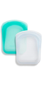 Silicón, almacenamiento, bolso, reutilizable, galón, bocadillo, Ziploc, alternativa, congelador, plástico, bocado
