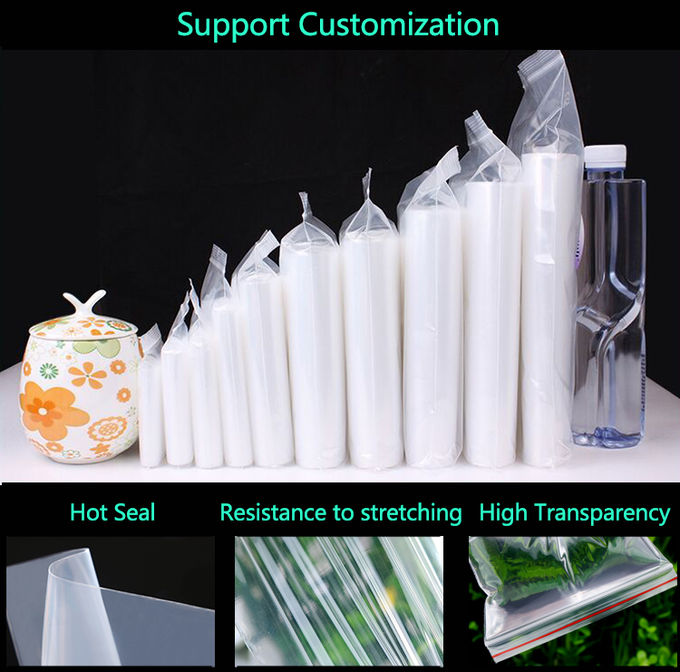 Bolsos transparentes del congelador del sello de la diapositiva de la bolsa de plástico biodegradable PE, galón, cuarto de galón, valor americano, farmacia, sello de la cremallera