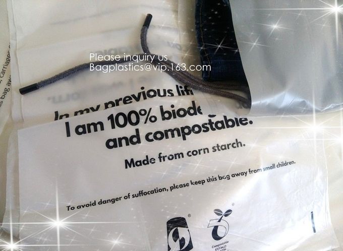 El 100% abonable, bolsos biodegradables del resbalador de la cremallera del almidón de maíz, bolso de la cremallera del resbalador, Eco lleva el bolso del pla del bolso reciclable