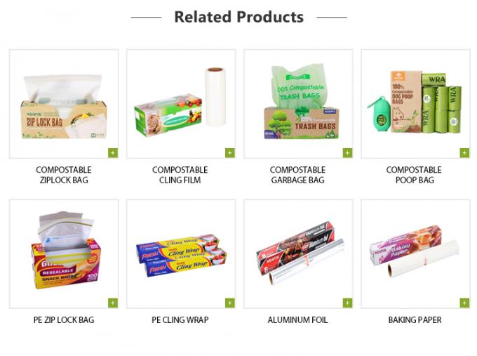 El EN 13432 aprobó el bolso plástico biodegradable abonable 100% de la categoría alimenticia k