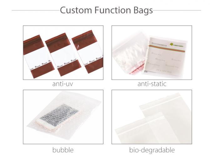 La aduana amistosa de Eco imprimió bolsos plásticos biodegradables abonablees de la cerradura de la cremallera del 100%