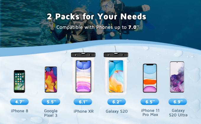 bolsa impermeable del teléfono