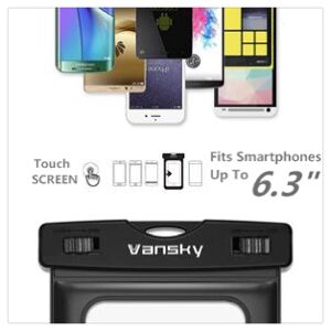 Caja impermeable flotable del bolsillo con cremallera del resbalador, caja impermeable universal del bolso universal de la bolsa del bolso seco del teléfono móvil 0