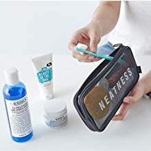 pequeño bolso del maquillaje del bolso negro del maquillaje para el bolso cosmético del viaje del monedero del viaje cosmético del bolso