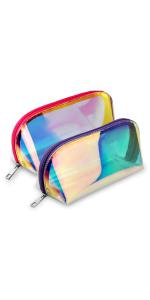 Bolso olográfico del maquillaje