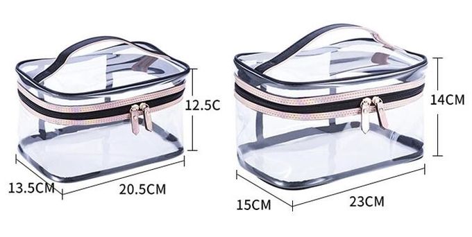 PVC Mini Plastic Cosmetic Bags, Tote Bags Printed Promotional cosmético