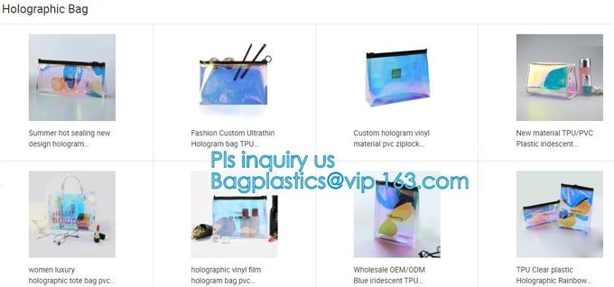 PVC Mini Plastic Cosmetic Bags, Tote Bags Printed Promotional cosmético