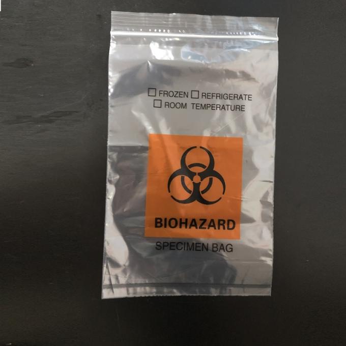 6*9 bolso biodegradable del espécimen de la colección de basura del biohazard del laboratorio médico del sobre del transporte de la patología del LDPE k con la bolsa