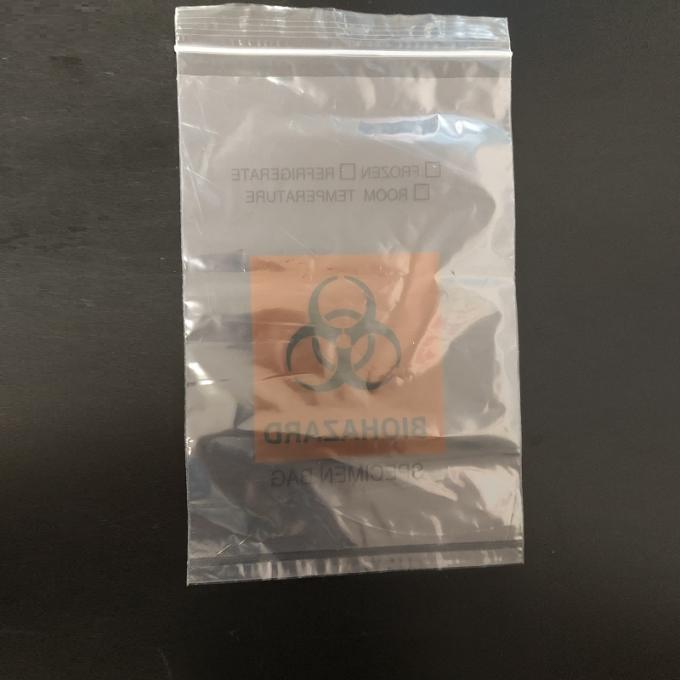 6*9 bolso biodegradable del espécimen de la colección de basura del biohazard del laboratorio médico del sobre del transporte de la patología del LDPE k con la bolsa