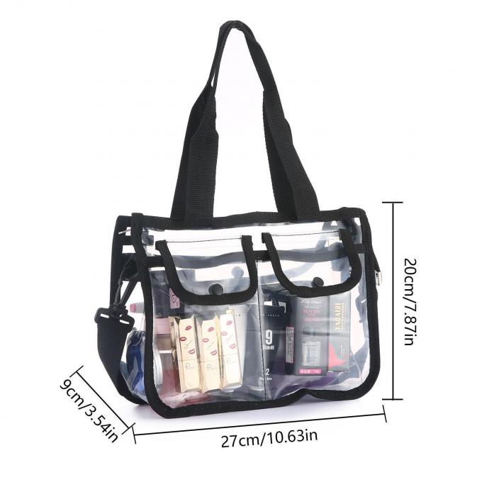 Bolso cosmético olográfico de los cosméticos impermeables de HOMEIN, bolso de encargo claro del maquillaje de las mujeres del PVC, bolso cosmético del maquillaje del viaje