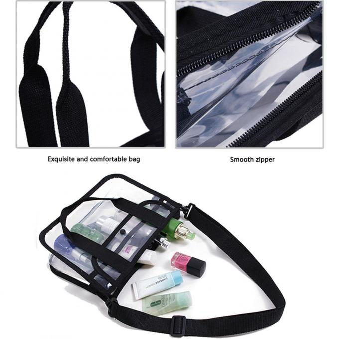 Bolso cosmético olográfico de los cosméticos impermeables de HOMEIN, bolso de encargo claro del maquillaje de las mujeres del PVC, bolso cosmético del maquillaje del viaje