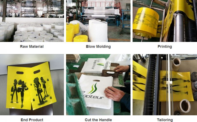 Al por mayor cortada con tintas dirigen respetuoso del medio ambiente crean las bolsas de plástico de los ultramarinos para requisitos particulares de la impresión del fotograbado de las compras con el logotipo