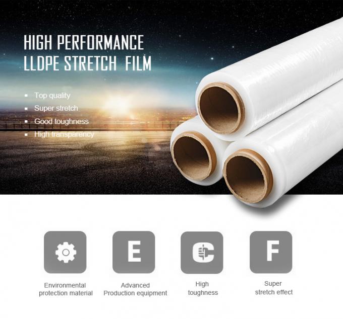 Película de estiramiento de alta calidad al por mayor 20mic el 350% pre que estira