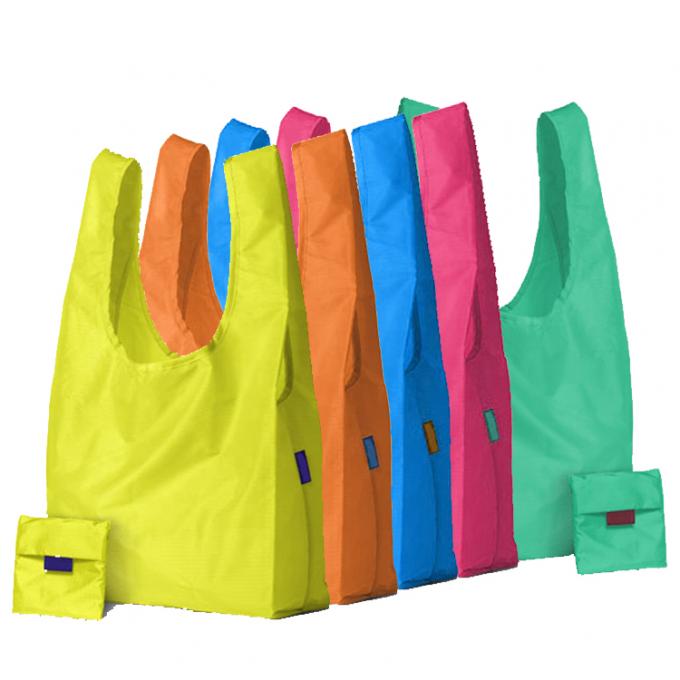 bolso que hace compras plegable RPET 210T del poliéster reutilizable amistoso del eco