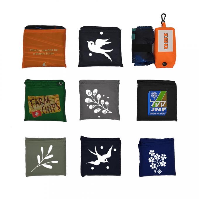 bolso que hace compras plegable RPET 210T del poliéster reutilizable amistoso del eco