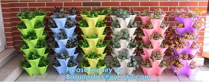 Succulents agrícolas verticales hidropónicos del cuarto de niños de los potes del plantador del jardín de la fresa verde de los sacos