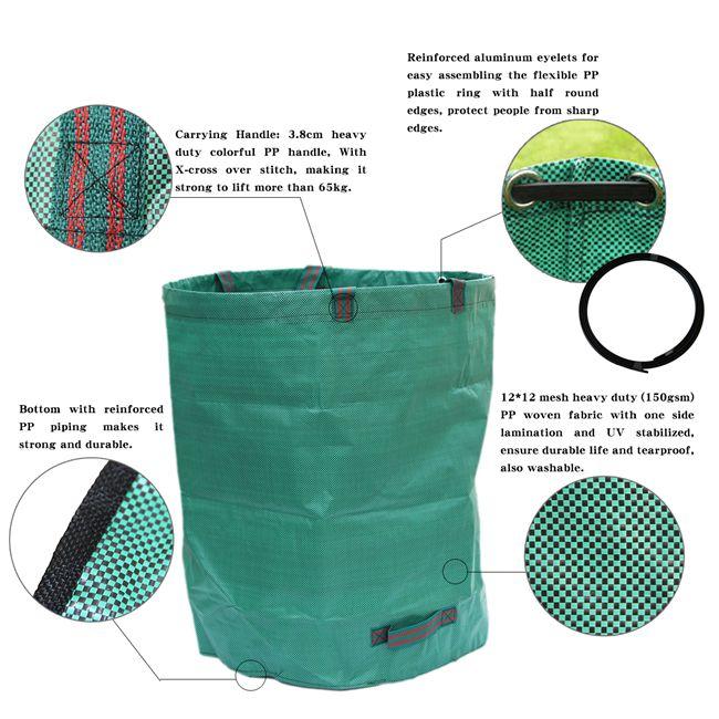 Bolso promocional y barato de la hoja del jardín para la recogida de la basura