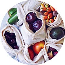el paño empaqueta los bolsos de lino del bolso del algodón que los bolsos de la tela producen la comida del bulto del ultramarinos de las legumbres de frutas