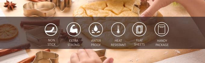 cueza el papel de pergamino del molde para el horno del xl del papel cubre el molde para el horno teamfar sin blanquear del papel de pergamino