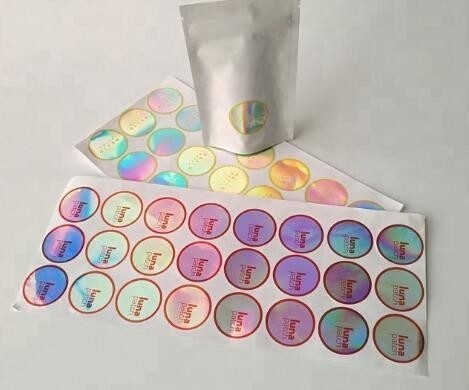 Laser Holographic Material Printed Heat Seal Aluminum Foil Packing Plastic Bag With k For Small Stuff 10g 5g