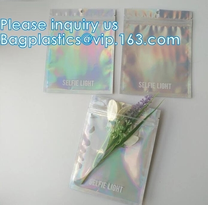 Laser Holographic Material Printed Heat Seal Aluminum Foil Packing Plastic Bag With k For Small Stuff 10g 5g