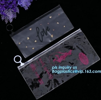 pvc zipper lock slider bag, Plastic slider zipper bag printed k plastic gift bag, slider zipper bag printed