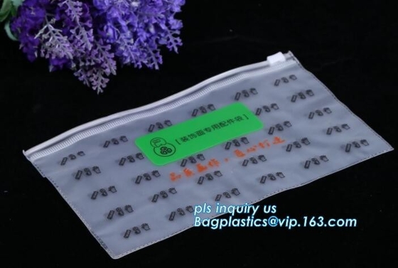 pvc zipper lock slider bag, Plastic slider zipper bag printed k plastic gift bag, slider zipper bag printed