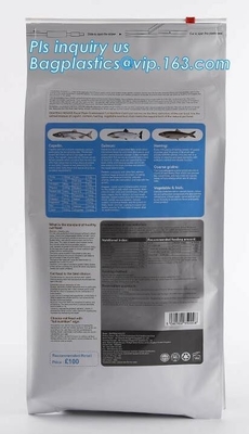resealable packaging bags dog food snack bag pet food pouch with slider Packaging Pouch Bag animal feed bag, slider lock