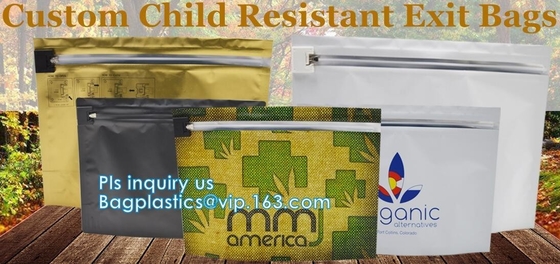 Medium Size Silver k Foil Bag Pouches , Clear Stand Up Pouches For Custom weed Packaging Medium Size Silver
