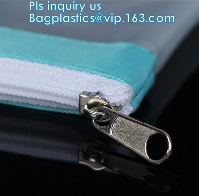 Bikini Plastic Packaging Clear PVC Swimwear Wet Packaging Bag With Zipper, stand up slider k bag for underwear bik
