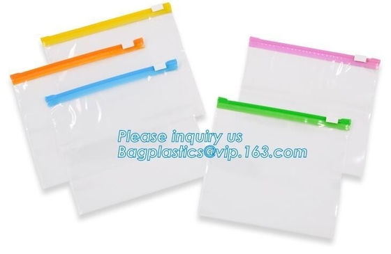 Slider Freezer Custom Transparent LDPE Plastic Waterproof k Storage Bag, Slider zipper clear plastic PE POLY water