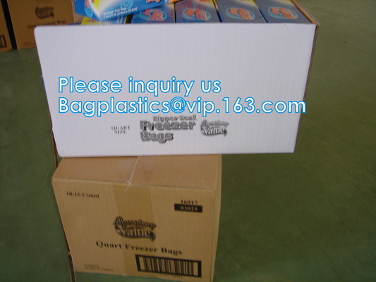 Biodegradable Plastic Bag Transparent PE Slide Seal Freezer Bags, Gallon, Quart, American value, drug store, zipper seal