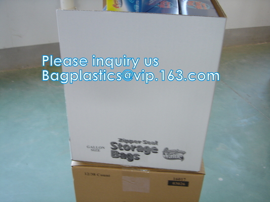 Biodegradable Plastic Bag Transparent PE Slide Seal Freezer Bags, Gallon, Quart, American value, drug store, zipper seal