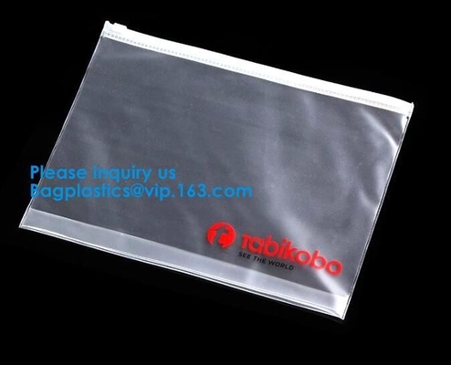 Water Proof Clear Pvc Slider Plastic Zipper Bag Resealable Zip Lock Packing Poly Bags Plastic Document Bags