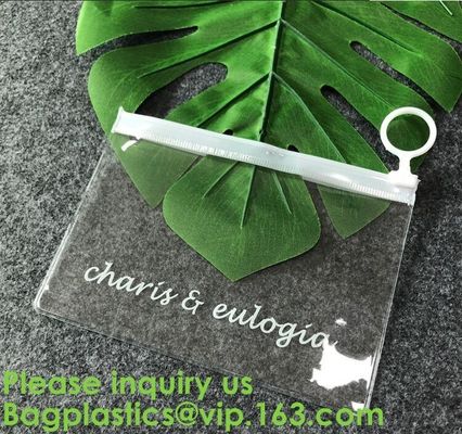 Pouch Slider Plastic Zipper Folder PVC Clear Cosmetic Bag Pencil Pen Packaging Bag,Pvc k Bag For File And Document
