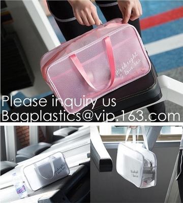 PVC Makeup Bag Waterproof Cute Clear Transparent Plastic PVC Travel Makeup Cosmetic Toiletry Zip Bag Pouch