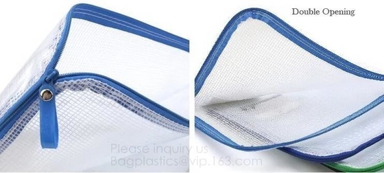 Fashion Zipper Mesh File Case Document Bag,Zipper Portable File Folders Bag Letter Size,Zipper Document Pouch File Bag F